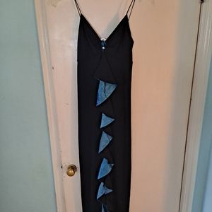 Womens Bari Jay dress sz 9-10 Black & Blue